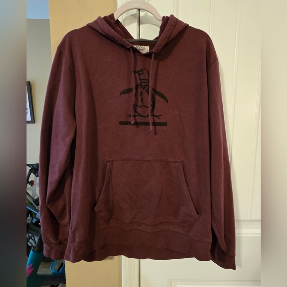 Original Penguin Other - Original Penguin Maroon Hoodie with Black Logo Sz XL